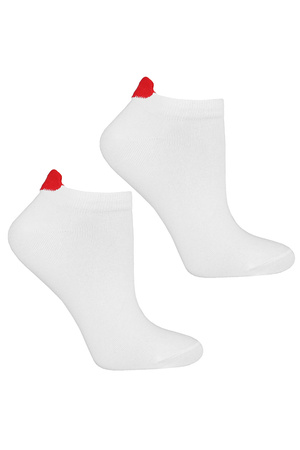 Skarpety stopki Moraj CSD170-544 white/red