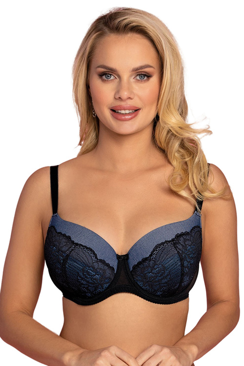 Biustonosz usztywniany Vena VB-438 czarny-jeans 