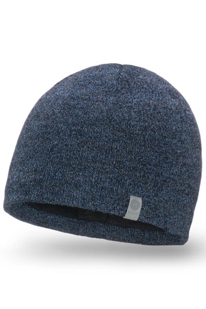 Pamami 14001 czapka męska z podszewką granatowy melanż