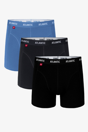 Atlantic 3MH-047 Majtki bokserki, niebieski/grafit/czarny