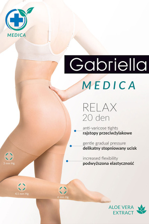Gabriella Medica Relax 20 DEN Code 110 Wyrób pończoszniczy rajstopy, beige