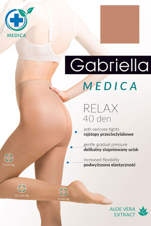 Gabriella Medica Relax 40 DEN Code 111 Wyrób pończoszniczy rajstopy, gazela