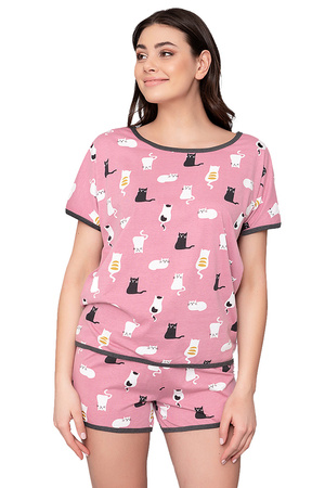 Italian Fashion Bami kr.r. kr.sp. Nocna piżama, róż/druk