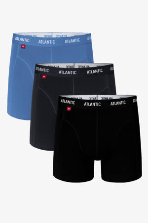 Atlantic 3MH-047 Majtki bokserki, niebieski/grafit/czarny