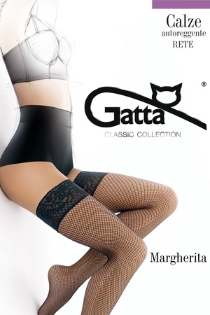 Gatta Margherita 01 Wyrób pończoszniczy pończochy samonośne, nero