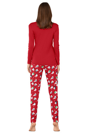 Italian Fashion Kasjana dł. r. dł.sp. Nocna piżama, czerwony/druk