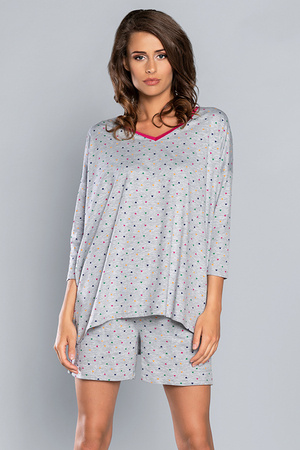 Italian Fashion Oma r.3/4 kr.sp. Nocna piżama, szary