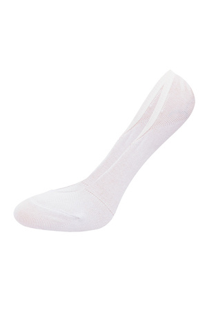 Italian Fashion S31 Bambus balerinki Skarpety stopki, biały