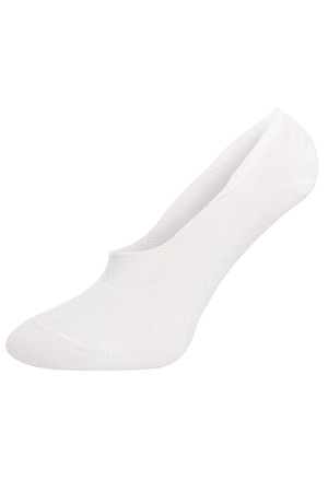 Italian Fashion S32 Niewidki Skarpety stopki, biały
