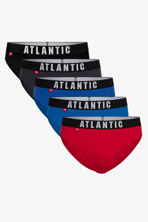 Majtki slipy Atlantic 5SMP-004 Solid grafit/czarny/czerwony/niebieski/turkus 