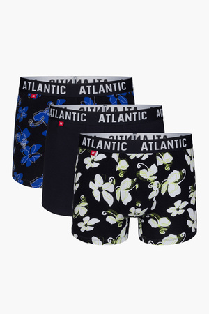 Majtki szorty Atlantic 3MH-167 Hibiscus granatowy