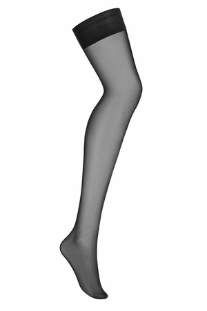 Obsessive Cheetia stockings Wyrób pończoszniczy pończochy samonośne, czarny