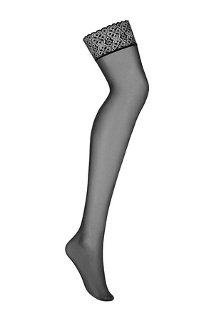 Obsessive Shibu stockings Wyrób pończoszniczy pończochy do pasa, czarny