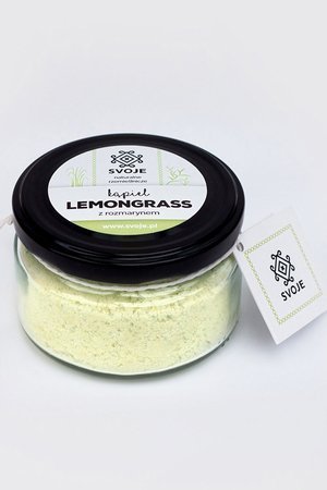 Svoje Kąpiel lemongrass z rozmarynem Do kąpieli puder, naturalna