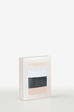Vivisence 4001 3-pack Majtki figi, biały/czarny/beżowy