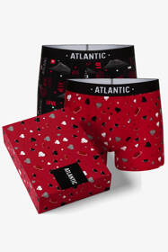 Atlantic 2GMH-013 Majtki szorty, czarny-czerwony