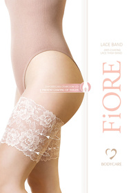 Fiore Lace Band koronkowa opaska przeciw otarciom Wyrób pończoszniczy opaski na uda, nude