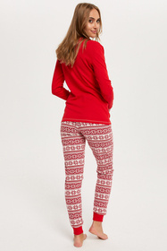 Italian Fashion Arktyka dł.r. dł.sp. Nocna piżama, czerwony/druk
