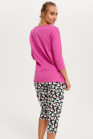 Italian Fashion Galia r.3/4 sp.3/4 Nocna piżama, amarant/druk