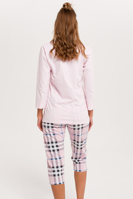 Italian Fashion Josmi  r.3/4 sp.3/4 Nocna piżama, druk/pudrowy róż