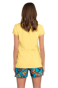 Italian Fashion Musa kr.r. kr.sp. Nocna piżama, żółty/druk