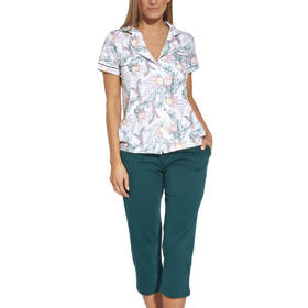 Nocna piżama Cornette 347/253 Helen róż-zielony 