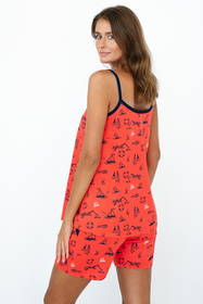 Nocna piżama Italian Fashion Marina ws.r. kr.sp. druk/czerwony 