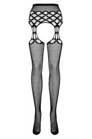 Obsessive Garter stockings S816 Wyrób pończoszniczy pończochy z pasem, czarny