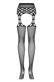 Obsessive Garter stockings S816 Wyrób pończoszniczy pończochy z pasem, czarny