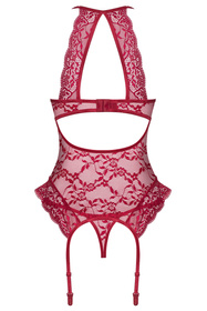 Obsessive Ivetta corset Gorset długi, czerwony
