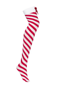 Obsessive Kissmas stockings Wyrób pończoszniczy pończochy do pasa, czerwony