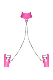 Obsessive Lollypopy cuffs Akcesoria erotyczne kajdanki, różowy