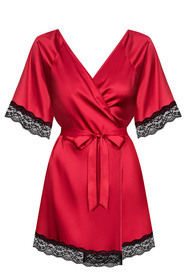 Obsessive Sensuelia robe Nocna szlafrok, czerwony