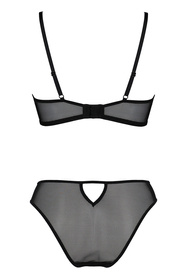 Passion Zinnia bikini Nocna komplet biustonosz + figi, black